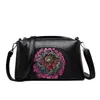Shoulder Bags Form 2024 Elegant Hand Painted Fashion Soft Leather Women Bag Leisure Floral All-match Lady Messenger