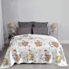 Blankets Cute Cartoon Blanket Flannel Panda Bear Dudu Bubu Hugging Cozy Soft FLeece Bedspread