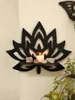 Decorative Plates Lotus Butterfly Floating Wall Shelf Crystal Display Home Wood Decor Aesthetic Room Decoration Modern