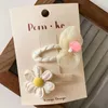 Accessoires de cheveux 2pcs / ensemble White en dentelle Bow Clips de cheveux Kids Lolita Flower Broidered Girls Hairpins Princess Barrettes Enfants Accessoires Hair