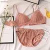 Bras Sets Cheap New Lace Embroidered Bra Set Womens Push Up Underwear Set Bra and Underwear Set Plus Size 70 75 80 85 90 ABC Cup Top Womens XW