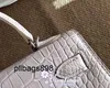 Handbag Keliys Genuine Leather 7A Bag Mini 2nd Generation 19cm Fantasy Pink 09 Mauve Pale Mist Square Crocodile Silver Button