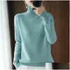 Mens Sweaters Turtleneck Cashmere Sweater Women Winter Jumpers Knit Female Long Sleeve Thick Loose Plover S 220810 Drop Delivery App Dhxhl