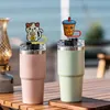 Other Table Decoration Accessories Cartoon Milk Tea Cup 8 St Er For Cups Reusable Drinking Tips Compatible With 6-8Mm Sts Topper Lid A Otvtg