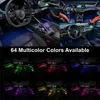 Decorative Lights 22 In 1 Universal Neon Lamp Ambient Light For LED Interior Car Usb Acrylic Guide Fiber Strip Decoration kit Light App Control T240509