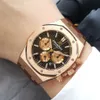 Aoippi Watch Luxury Designer выбрал мужские часы 18K Rose Gold Automatic Mechanical Watch Mens Authentic 26331OR