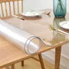Tapetes de mesa transparente para mesa para barba não -lipsper impermeável capa de pvc table table mesa de escritório mesas de café jantando