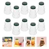 Vasos 10 PCs Drink de Natal garrafas de plástico Caps Mini suco de água recipiente bebendo os detentores de animais de estimação crianças crianças