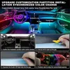 Decorative Lights 22 In 1 Interior Ambient Lights LED Car Fiber Optic Atmosphere Neon Lighting APP Remote Control Auto Decorative Strip Lamp T240509