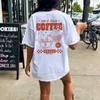 Men's T-Shirts Back Print Retro Cartoon Coff T Shirt Women Cute Funny Caffeine T-Shirts Coff Lover Shirt Unisex Loose Graphic Ts Tops T240510