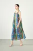Women's Runway Dresses Spaghetti Straps Floral Printed Loose Design High Street Fashion Casual Holiday Mid Vestidos