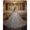 Glamorous Ball Wedding Dress Sweetheart Shining Sequins Applicants Pearls Backless Chapel Gown Custom Made Robe De special