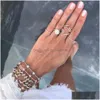 Chaîne TRENDY Zirconia Crystal Stars Bracelet esclave pour femmes bracelets de charme de couleur sier de doigt