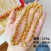 9999 real gold necklace mens 24 K personalized large thick chain transit 240511