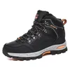 Chaussures de fitness hommes femmes extérieurs de montagne sport d'escalade de randonnée de randonnée en cuir hiver en cuir en cuir haute cheville de neige Euro taille 36-46