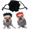 Vêtements pour chiens drôle mignon pour animal de compagnie costume de casquette de perruque colorée pour les vêtements de Noël d'Halloween Dishomy