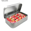 Storage Boxes Bins Mini metal storage box with flip cover empty edged iron box portable pill candy container jewelry organizer storage supplies S24513