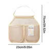 Bolsas de almacenamiento malla reutilizable dos compartimentos bolsas colgantes de ajo para fruta de papas