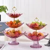 Assiettes 2/3 Tiers Plastic Plate Bols Fruit Party Party Desserts Nusts Candy Candy Plan de service pour la maison