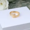 18K Gold PLATED CA Letter Band Rings för Mens Womens Fashion Designer Extravagant Brand Metal Rostfritt stål Ringsmycken