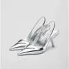 발 뒤꿈치 공식 디자이너 모조 다이아몬드 연회 여성 드레스 클래식 삼각형 버클 장식용 발목 밴드 CM 스틸레토 신발과 함께 DH 9F
