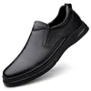 Chaussures décontractées pour hommes Slip on Loafers Man Men léger 2024 Affaire du cuir authentique All-Match Mâle Marche