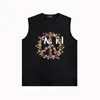 24SS Summer New Designer Mens Tank Tops Trendy Brand Fashion Breattable and Cool Loose Sleeveless T Shirts Zjbam063 Butterfly Wreath Printed Vest Size S-XXL