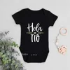 Rompers Hola Tio Tia Grossesse annonce des vêtements pour bébés à ajustement serré Vêtements décontractés vêtements Nouveau oncle Grossesse Giftl2405