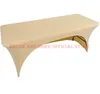 テーブルクロス10pcsブラック/ホワイトスパンデックスカバーアーチオープン装飾ウェディングエルパーティーソリッドストレッチ長方形のテーブルクロス