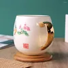 Cups Saucers Bone China Drinkware Chinese Classic Design Ceramic Coffee Mug Milk Tea Cup Wedding Birthday Present