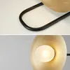 Masa lambaları Nordic Demir Trompet lambası Cam Gölge El Çalışma Oturma Odası Yatak Odası Stüdyosu Başucu Siyah Altın Korna Art Deco Masa Aydınlatma