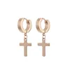 2024 Fashion Boutique Lady Stainless Steel Cross Earrings Jewelry Pendant