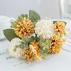 Декоративные цветы искусственное лавандовое шелковое мяч хризантем для домашнего декора Свадебный обеденный стол.