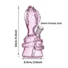 Thickened new handmade blown pink color material heat-resistant glass cobra themed filtered hookah