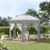 Tents and Shelters Gazebo 13X 13 pop-up roof hexagonal with 6 zipper nets activity tent sturdy steel frameQ240511
