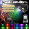 RGB Laser Projector Stage Light DJ Disco LED Lamp USB Rechargeable UV Sound Strobe Stage Effect Wedding Xmas Holiday Party