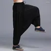 Vêtements ethniques Pantalons décontractés pour hommes d'été Performance d'arts martiaux traditionnels chinois