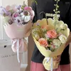 Enveloppe cadeau 10pcs Petal Flower Emballage Papier Rose Saint Valentin Mariage de mariage DIY Craft Material Party