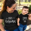 Famille Matching Tenues 2022 Mom and Son Family Family Matching Vêtements Famille Look Summer Shirts Mama Little Boy Kids Shirt BodySuit Rompers Mommy Tshirt T240513