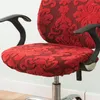 Couvercles de chaise en spandex coton rond à imprimé extension de haute qualité fleur de haute qualité Jacquard Elastic Seat Dust Protecteur