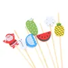 50100Pcs Star Disposable Bamboo Skewers Food Cocktail Picks Buffet Fruit Cupcake Fork Sticks Party Table Decoration Supplies 240422