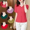 Blouses des femmes M-5xl 2024 Été mignon peplum tops femmes basique usure du bureau