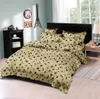 Couettes ensembles de literie de concepteur de luxe Ensemble de lettre classique Logo Brown Flower Imprimé Duvet er oreiller 4 PCS Coton pur confortable Dec Dhftm