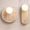 Настенная лампа винтажная круглая форма натуральный камень