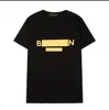 Designer maglietta maschile lussuosa timbro oro lettere stampate magliette a corto estate da donna casual con maglietta lettera di marca
