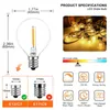 Sphoon 76m 50ft G40 Fairy Lights Outdoor Clear Glamplampor E12 C7 Bas Dimble IP44 Vattentät uteplatsdekorativ kedja 240514