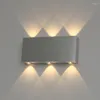 Wall Lamp Modern 6W LED Indoor Light In Brushed Aluminum Black And Silver For Living Room Hallway Bedroom Bedside Decoration Lighting