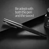 Lt Hongdian 6013 Black Metal Fountain Pen Black Mens Business EF/ F/ CurvedNib Rotating Pen Cap Office Gift Ink Pen 240425