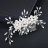 Clips de cheveux Pearl Righestone Wedding Combs Accessoires pour femmes Ornements Bijoux Bridal Headpiece