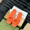 Luxur Designer Sandal Jelly Script Orange Mules Rubber Slides tofflor Women Flat Slipper Beach Mule Sandal Letter Summer Beach Slider